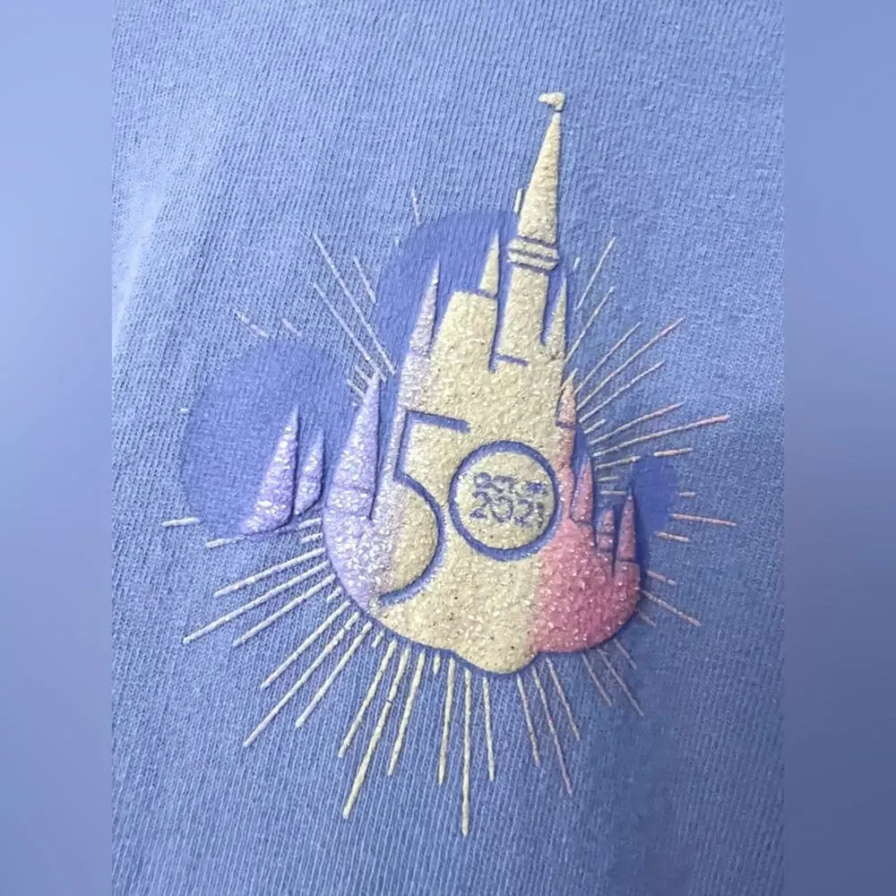 Disney Walt Disney World Spirit Jersey Rare 50th Anniversary Oct 1 Glitter WDW
